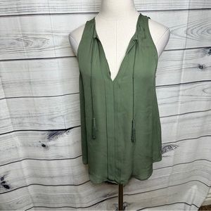 2/$15.   100% Silk Joie Green Sleeveless Blouse